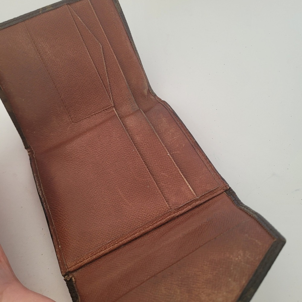 Louis Vuitton Monogram Porte Billets Cartes Credit Wallet Brown AN0920 Vintage - Picture 3 of 12